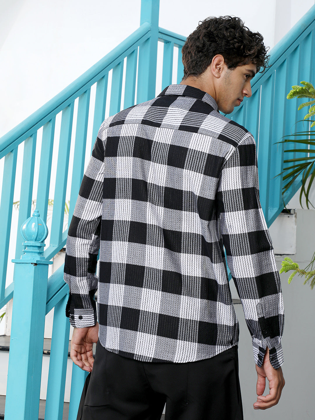 Duo-Jacquard Check Shirt