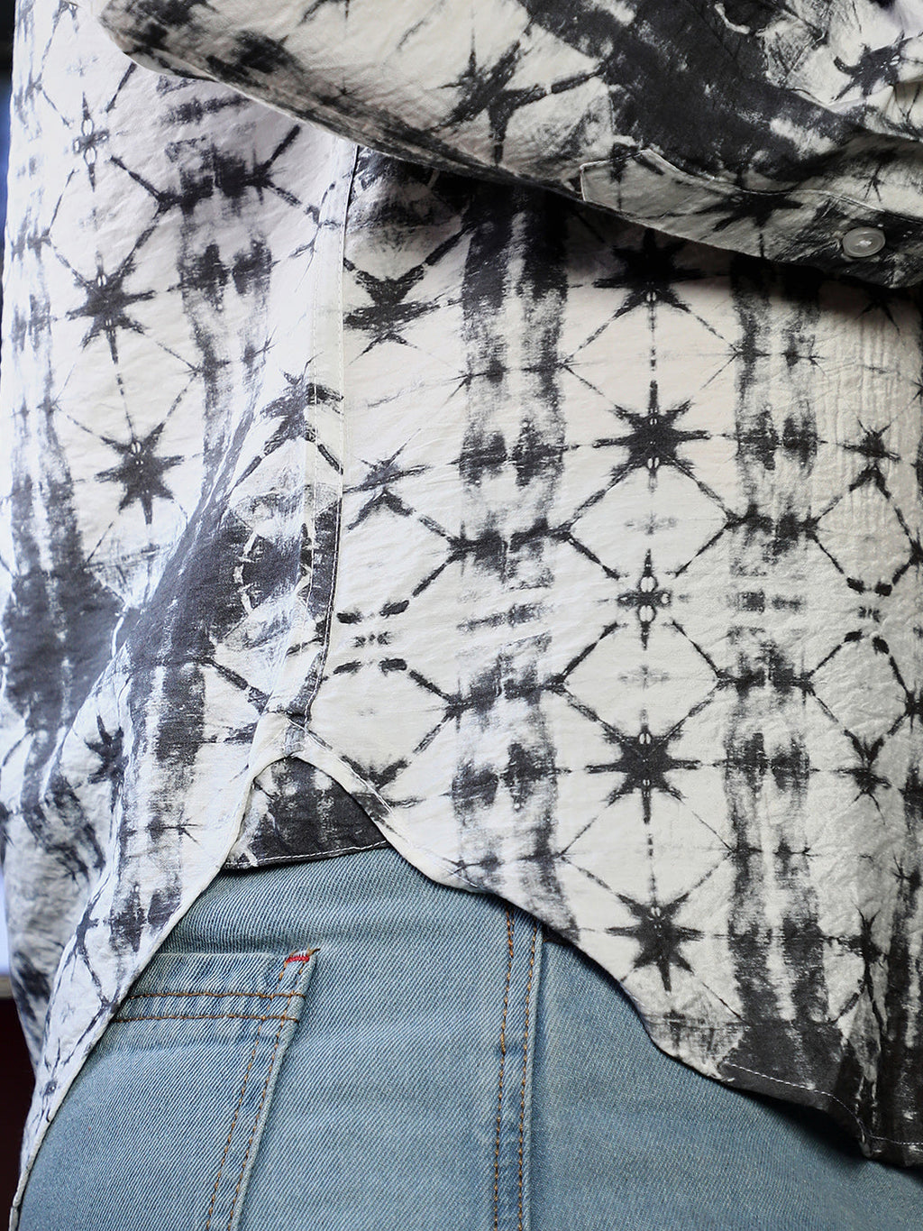 Button-Down Geometric-Dye Shirt