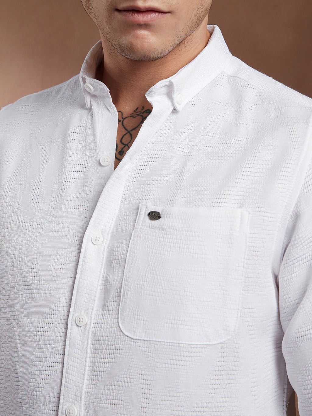 Open-Weave Regular Shirt