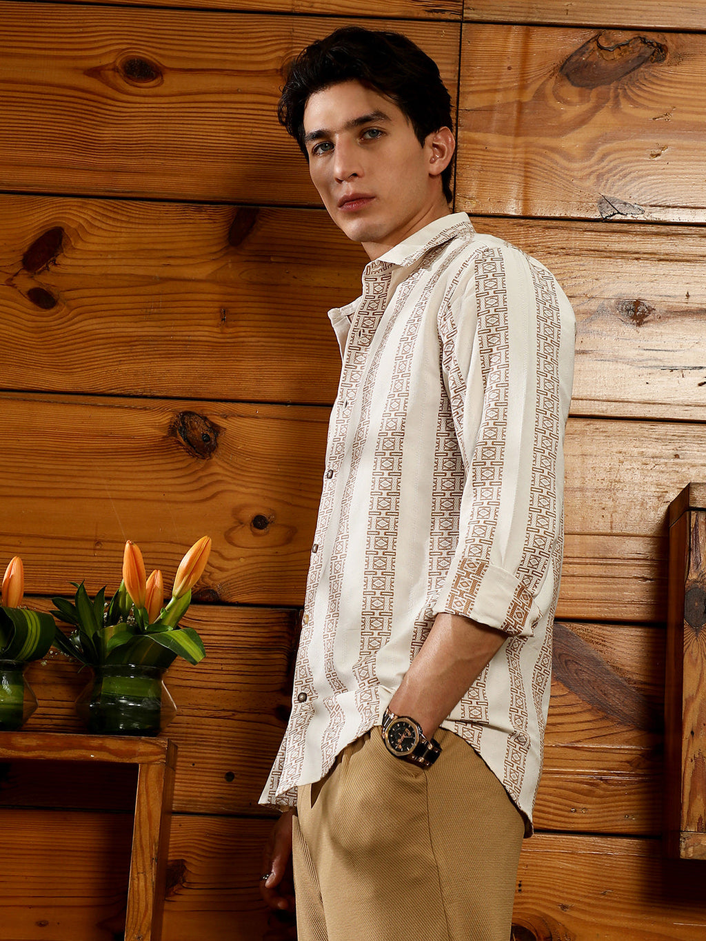 Indie-Stripe Jacquard Shirt
