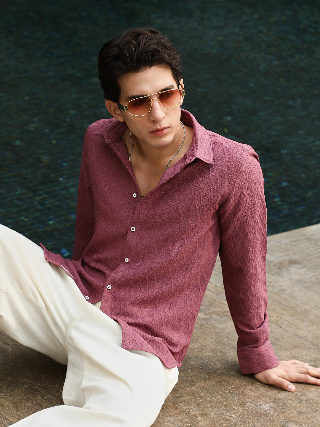 Geo-Abstract Jacquard Shirt