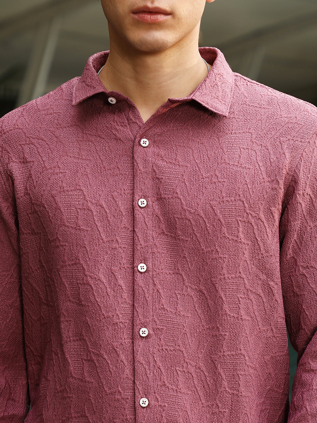 Geo-Abstract Jacquard Shirt