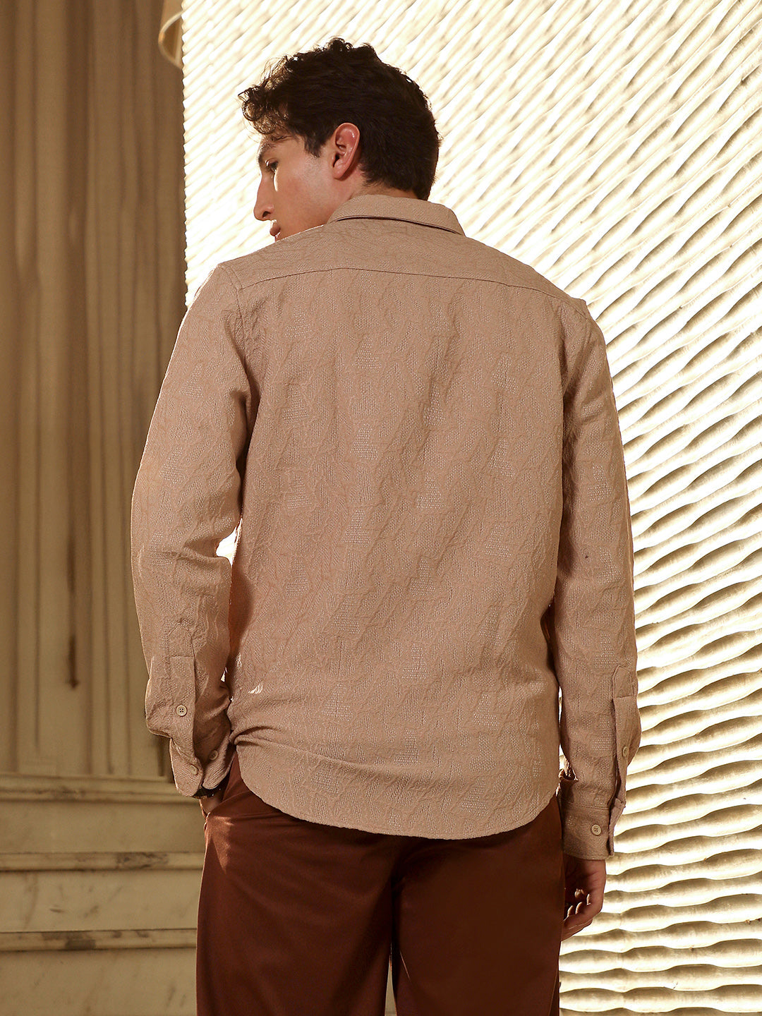 Geo-Abstract Jacquard Shirt