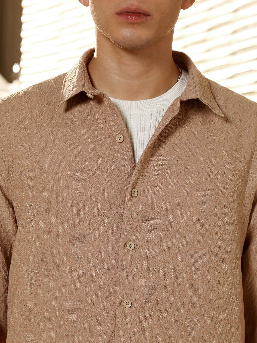 Geo-Abstract Jacquard Shirt