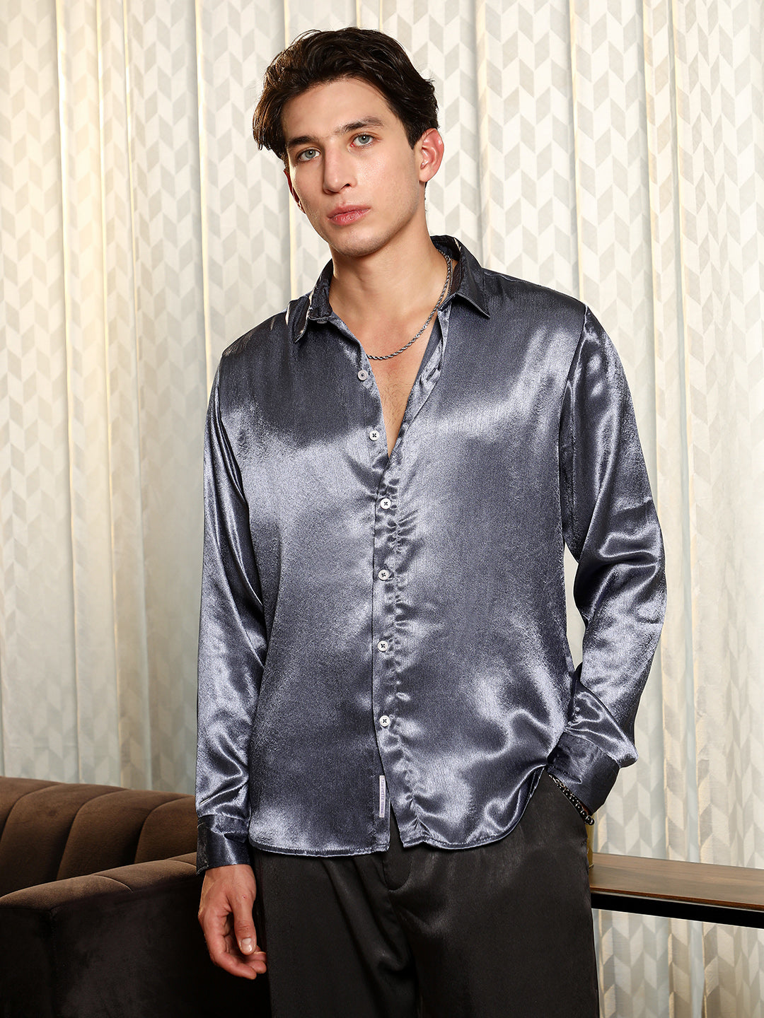 Solid Satin Shirt