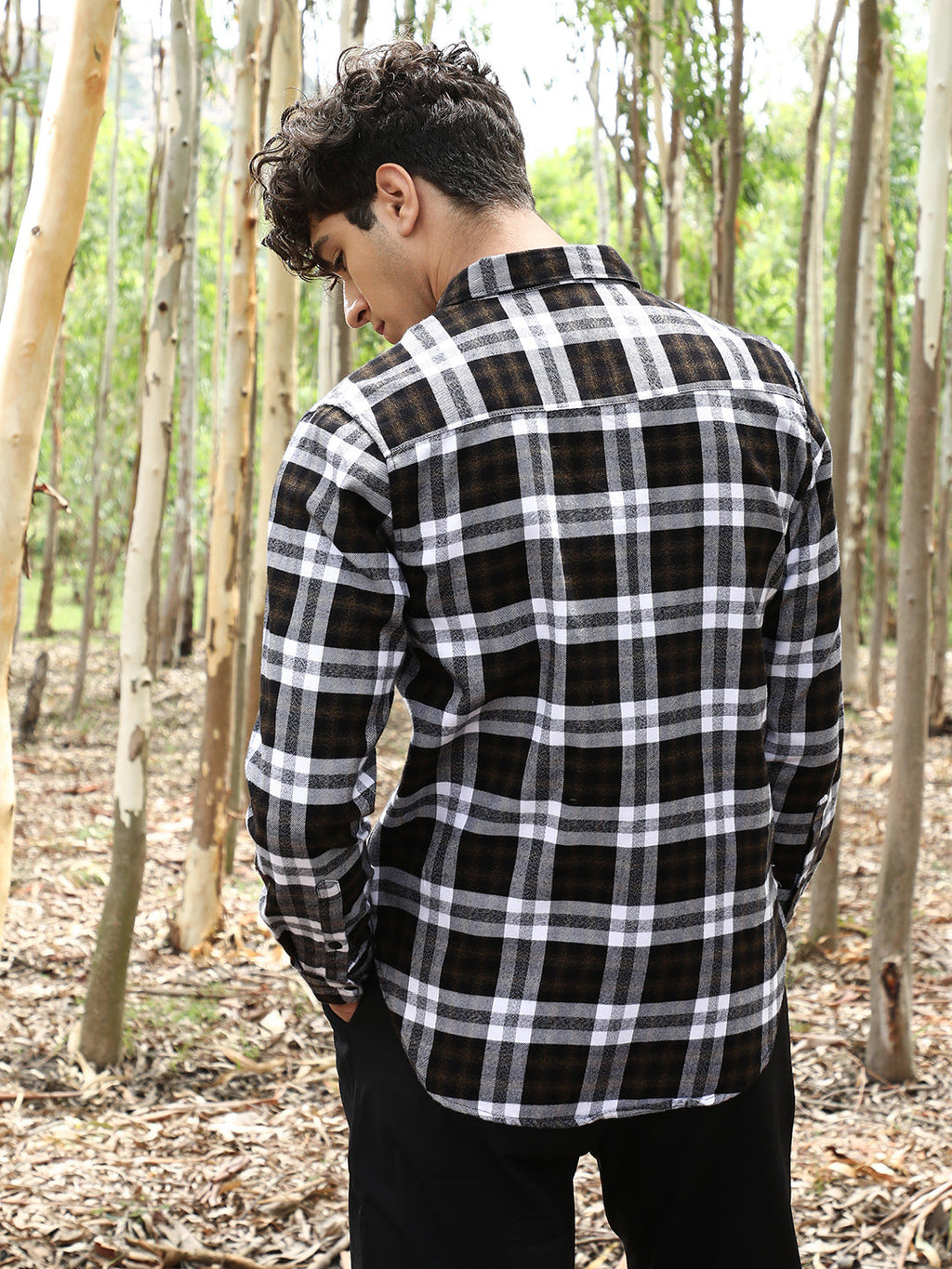 Tartan-Woven Regular Shirt