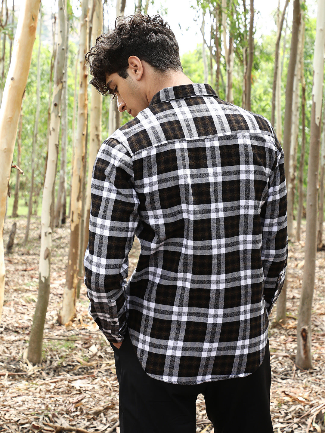 Tartan-Woven Regular Shirt