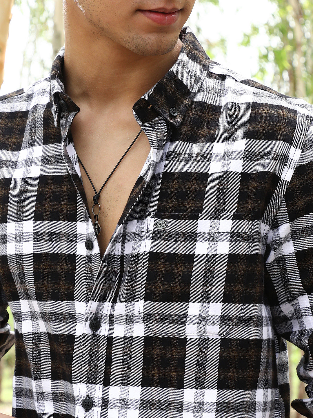 Tartan-Woven Regular Shirt