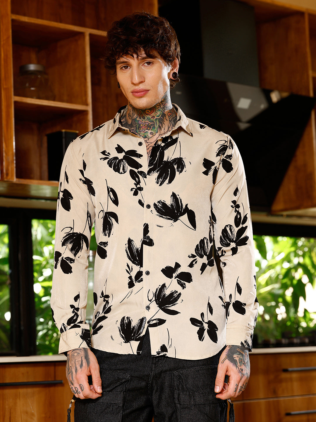 Flora-Stroke Imprint Shirt