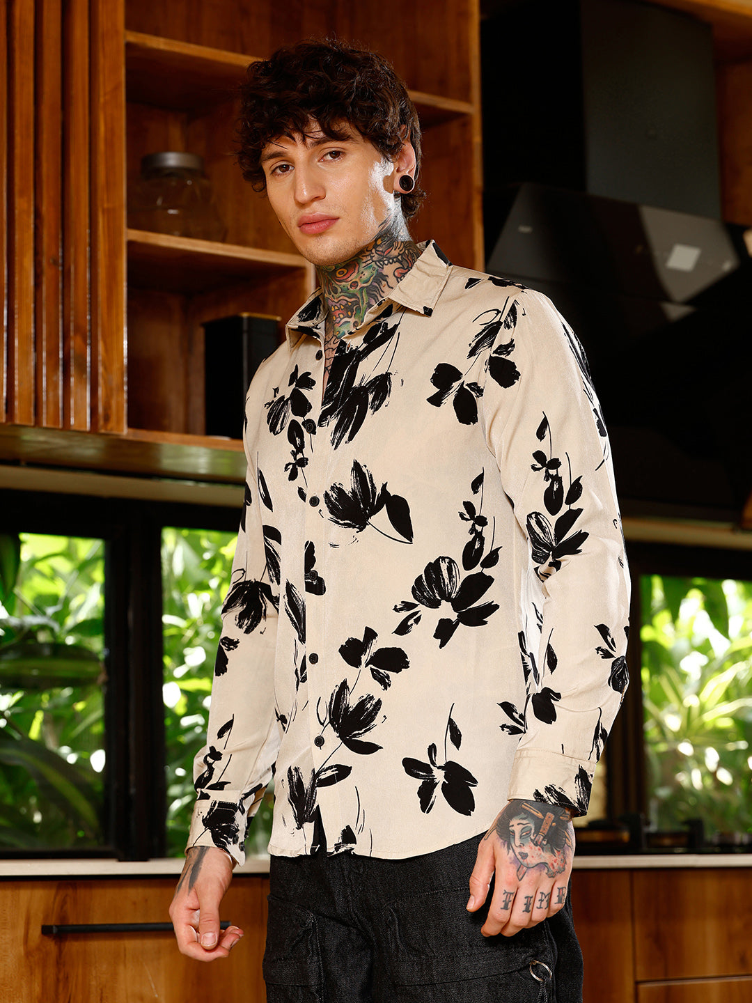 Flora-Stroke Imprint Shirt