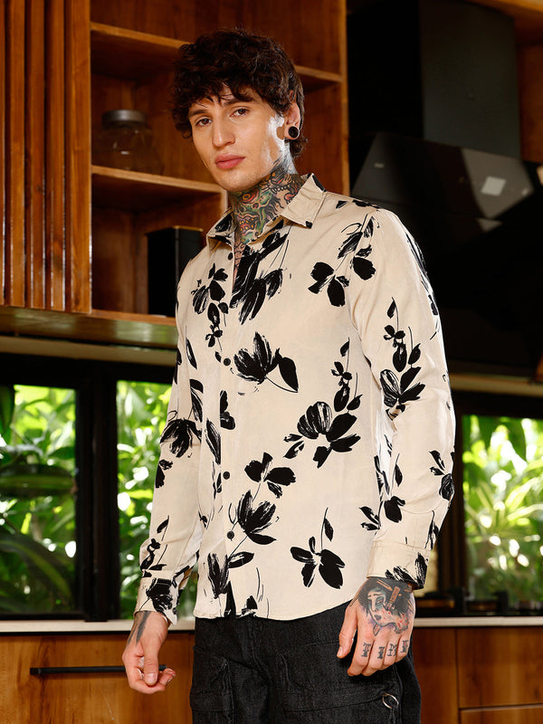 Flora-Stroke Imprint Shirt