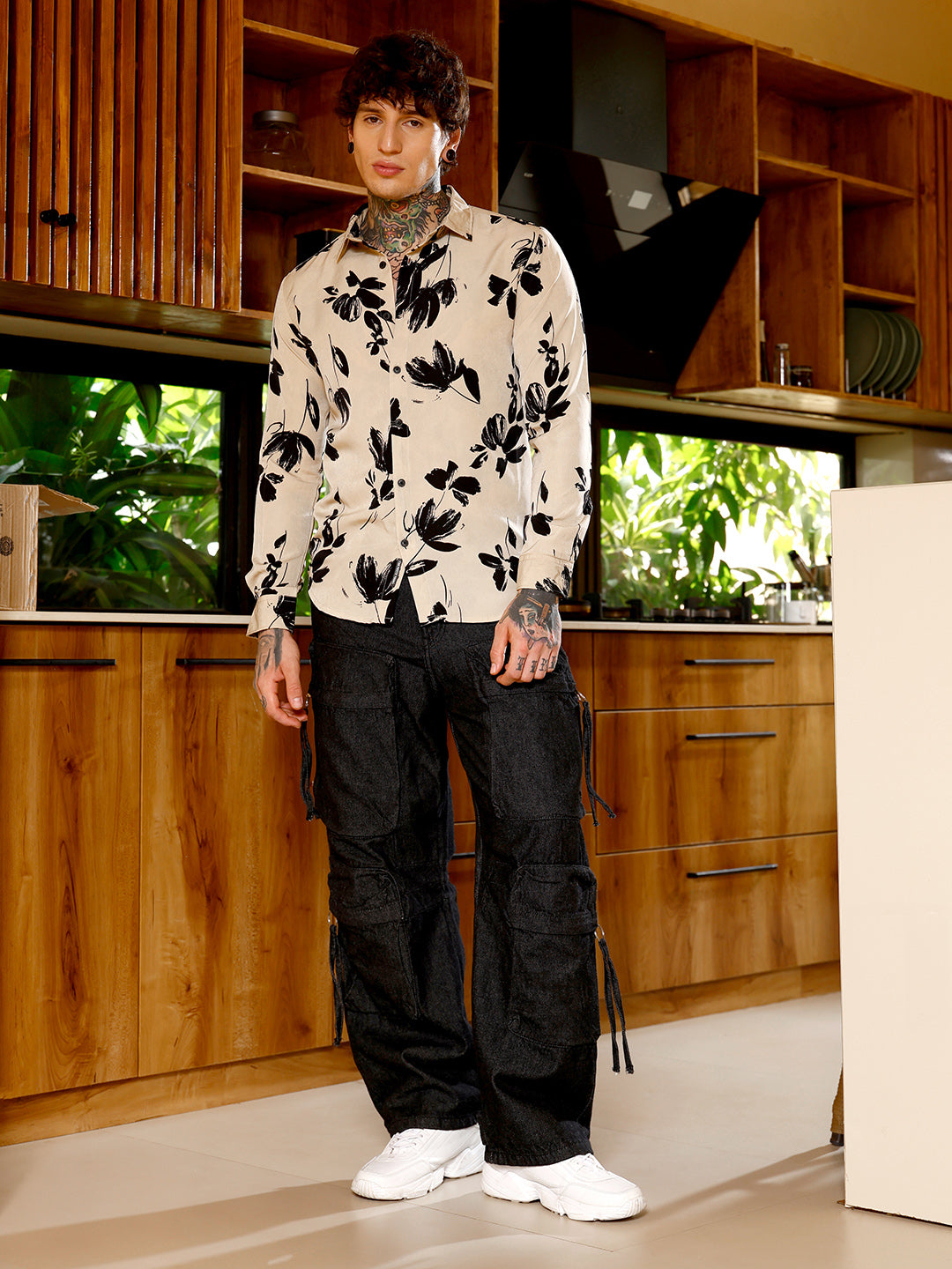 Flora-Stroke Imprint Shirt