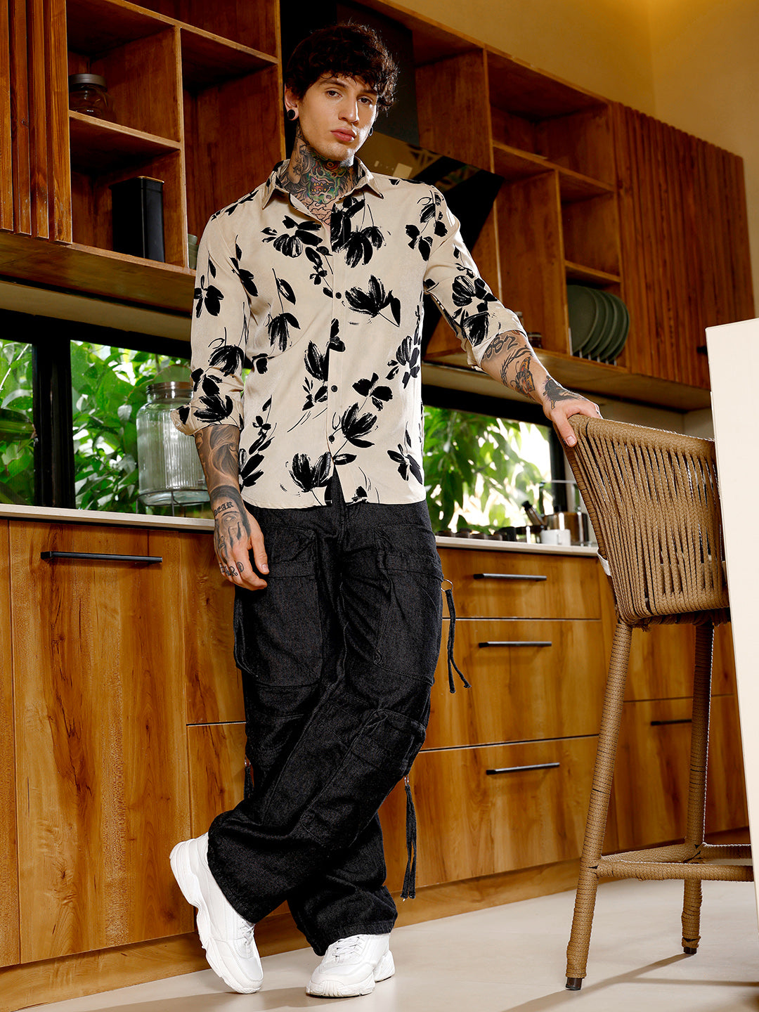 Flora-Stroke Imprint Shirt