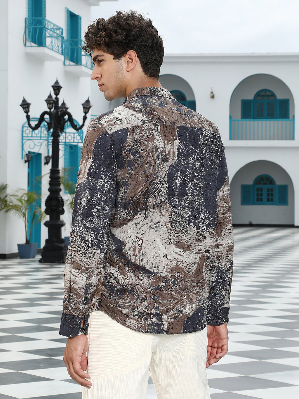 Marble-Specks Imprint Shirt