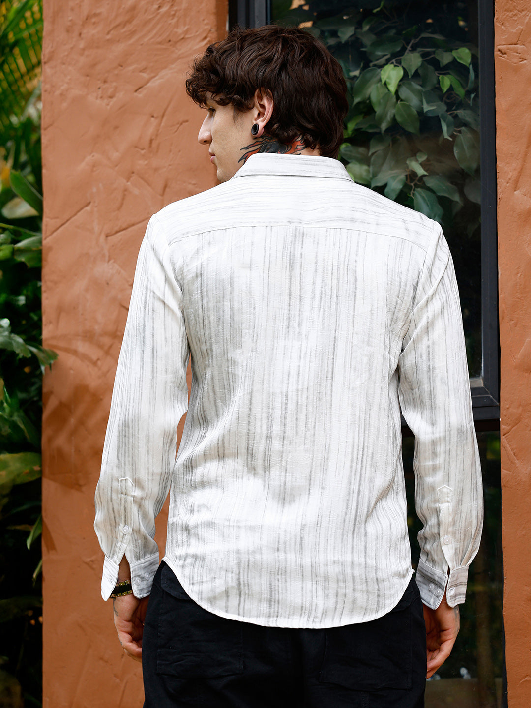 Grazed-Textured Shirt