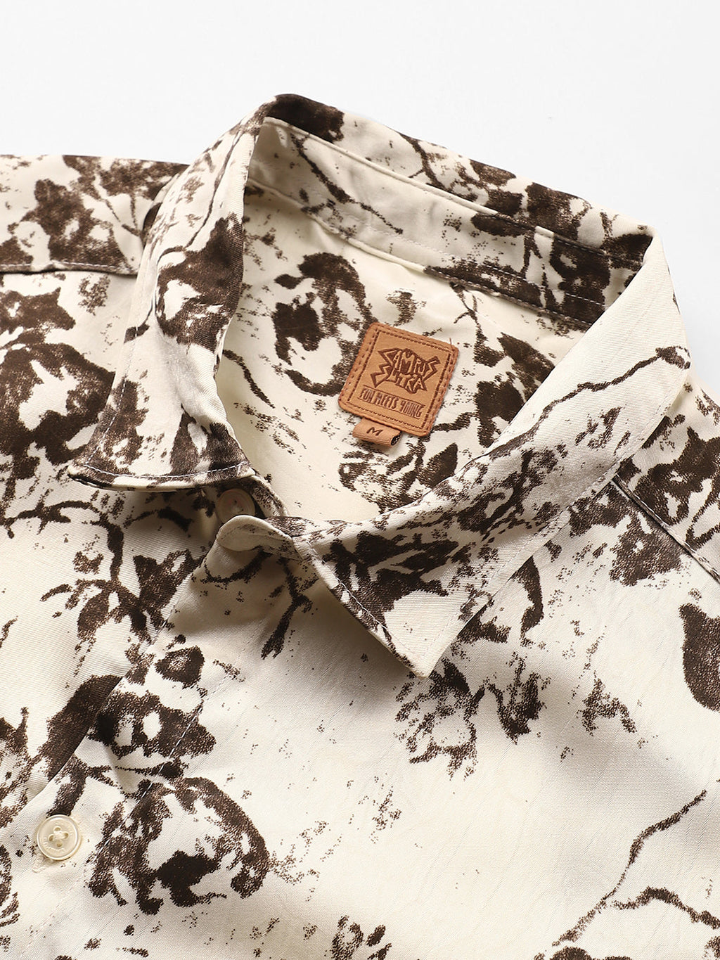 Faded-Flora Jacquard Shirt