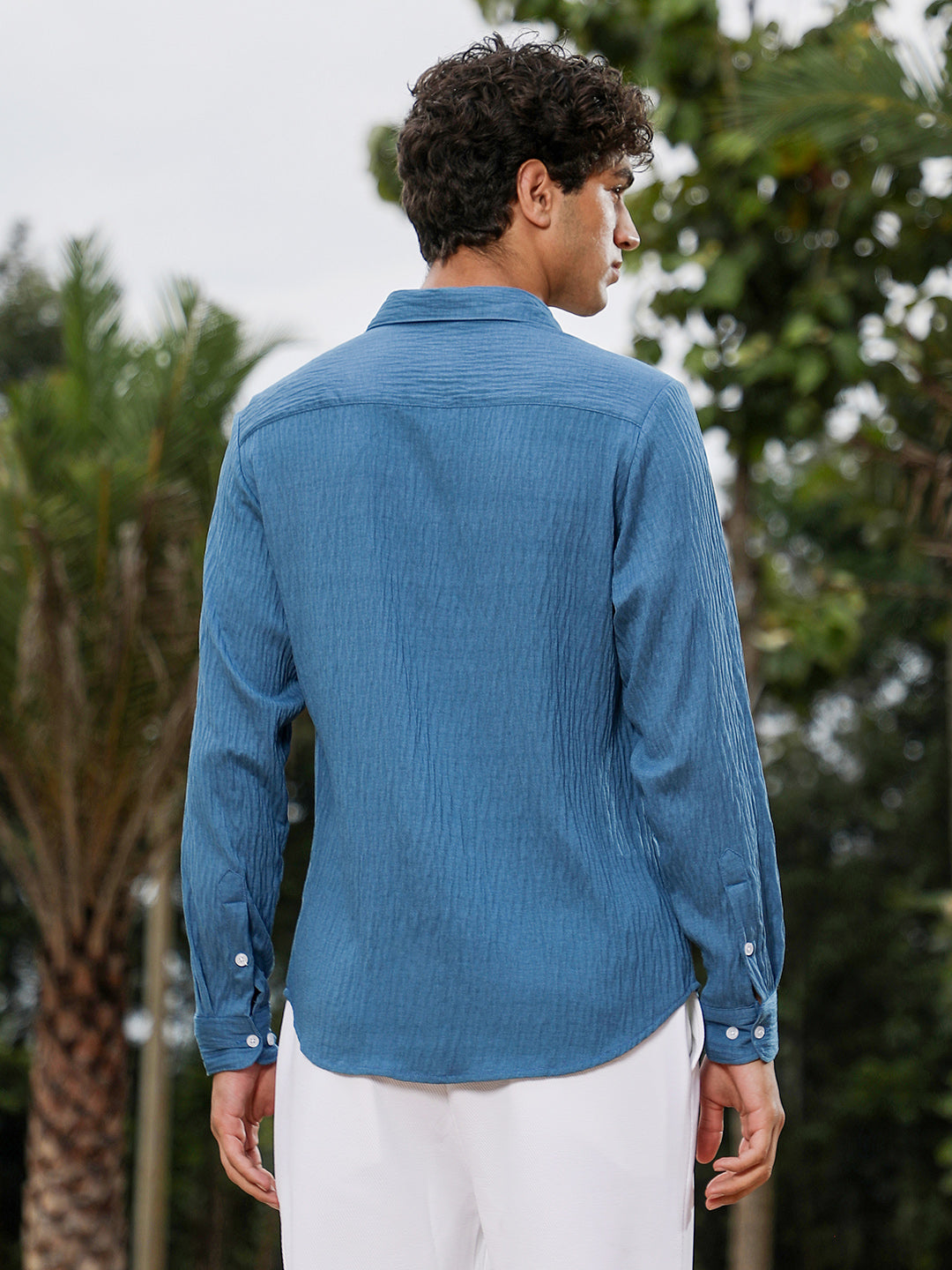 Solid Creased-Tactile Shirt