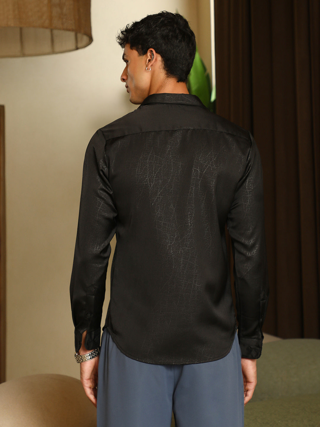 Axon-Jacquard Satin Shirt
