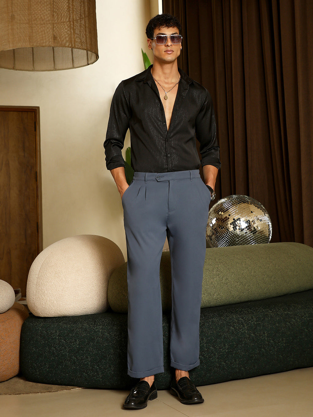 Axon-Jacquard Satin Shirt