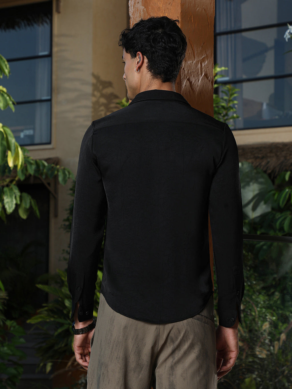 Crushed-Textured Shirt