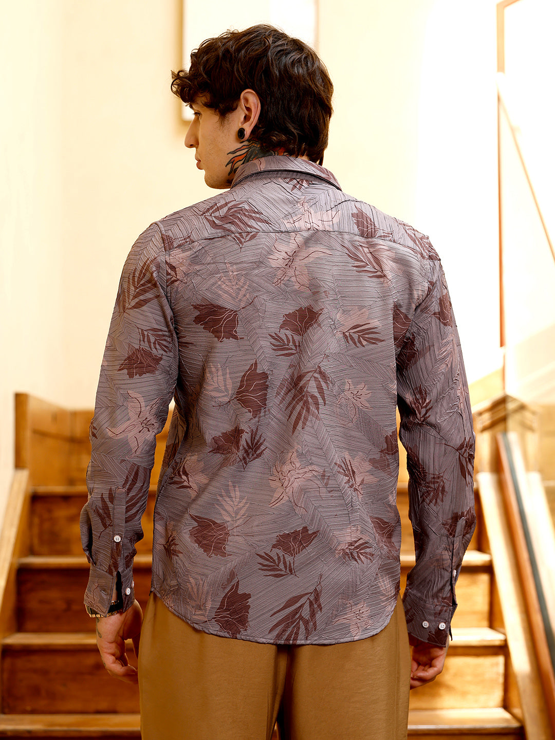 Leaf-Imprint Foliage-Tactile Shirt