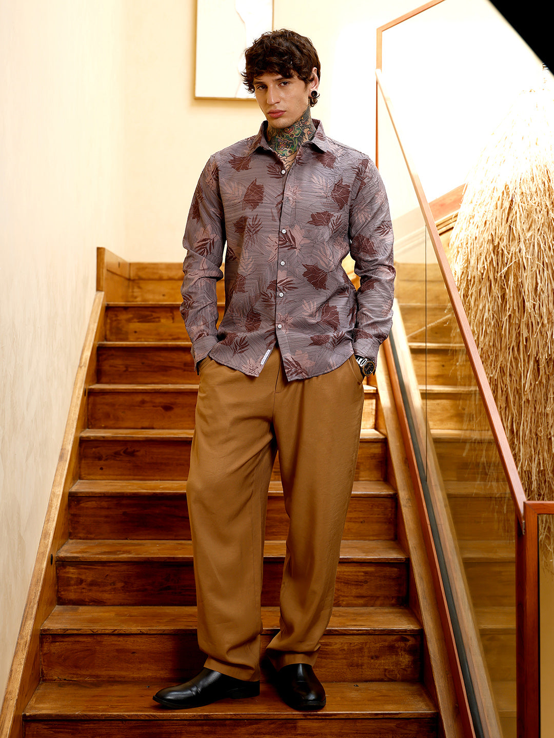 Leaf-Imprint Foliage-Tactile Shirt