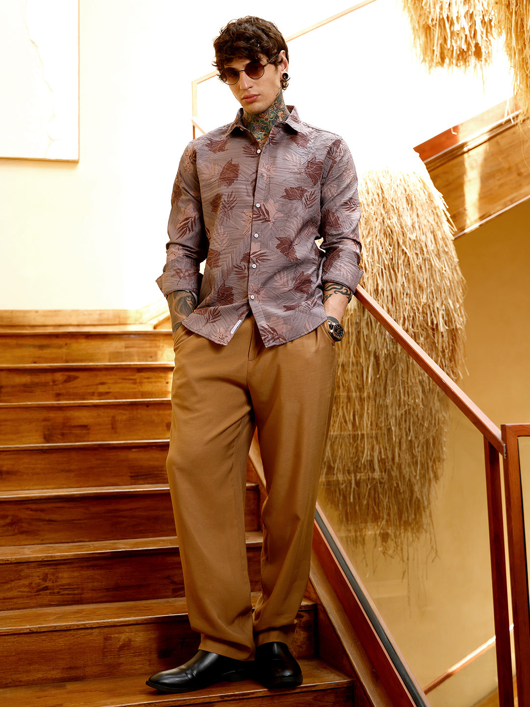 Leaf-Imprint Foliage-Tactile Shirt