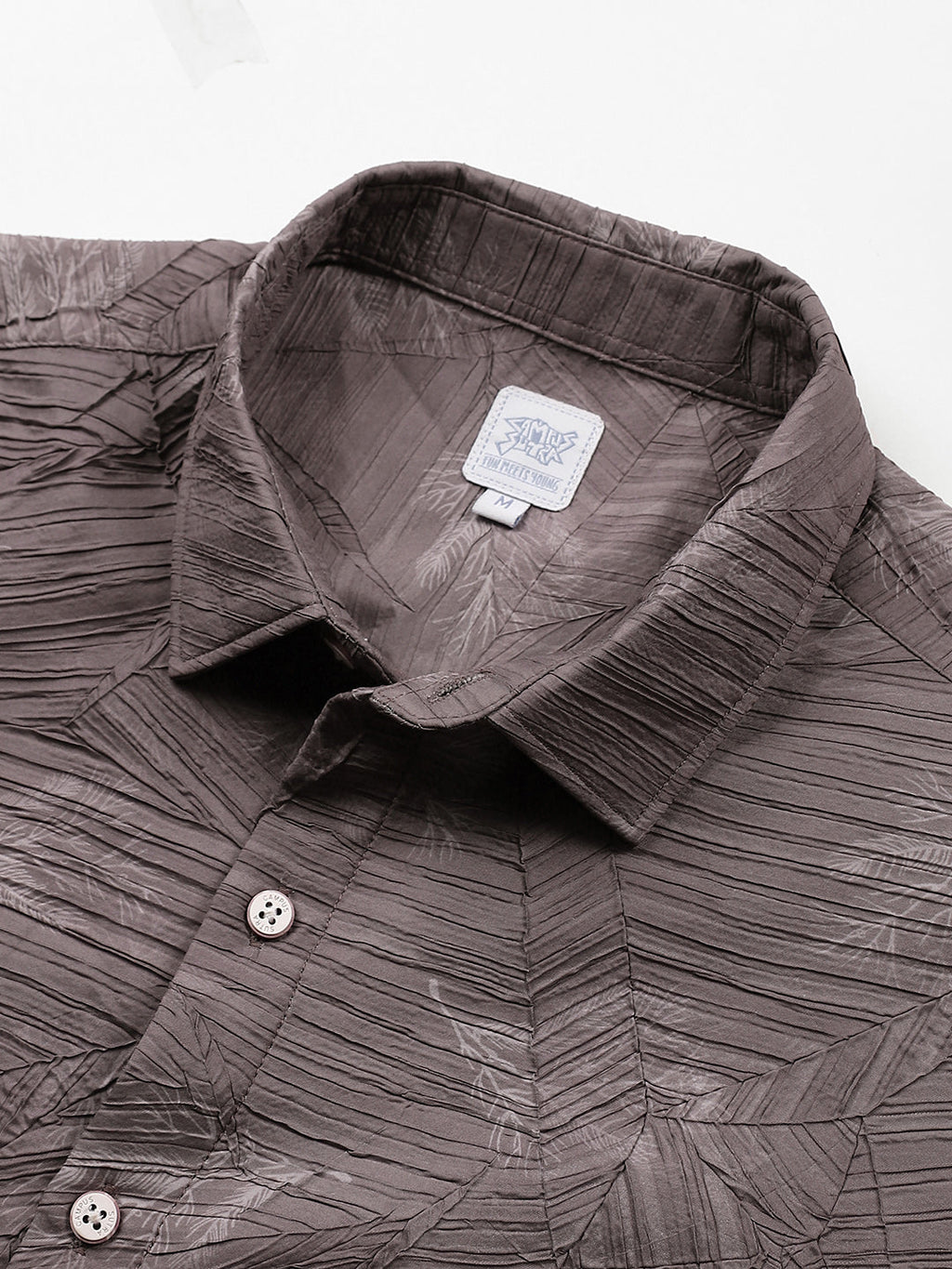 Twig-Imprint Foliage-Tactile Shirt