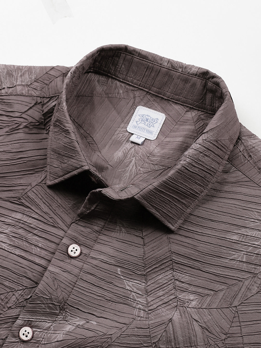Twig-Imprint Foliage-Tactile Shirt