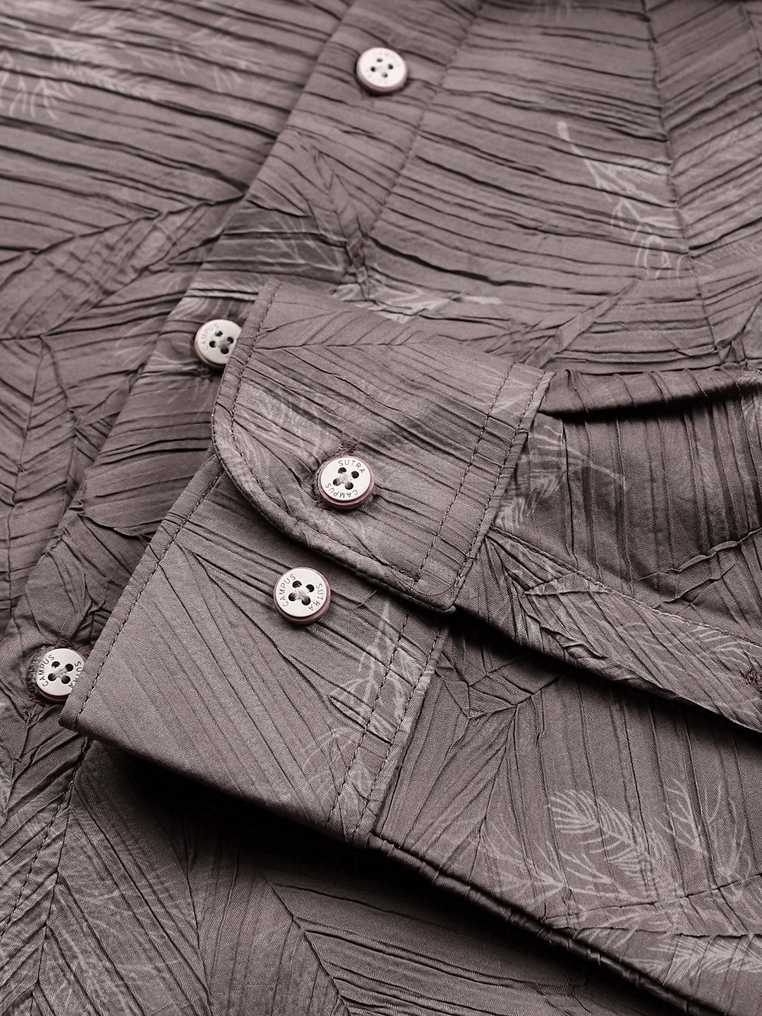 Twig-Imprint Foliage-Tactile Shirt