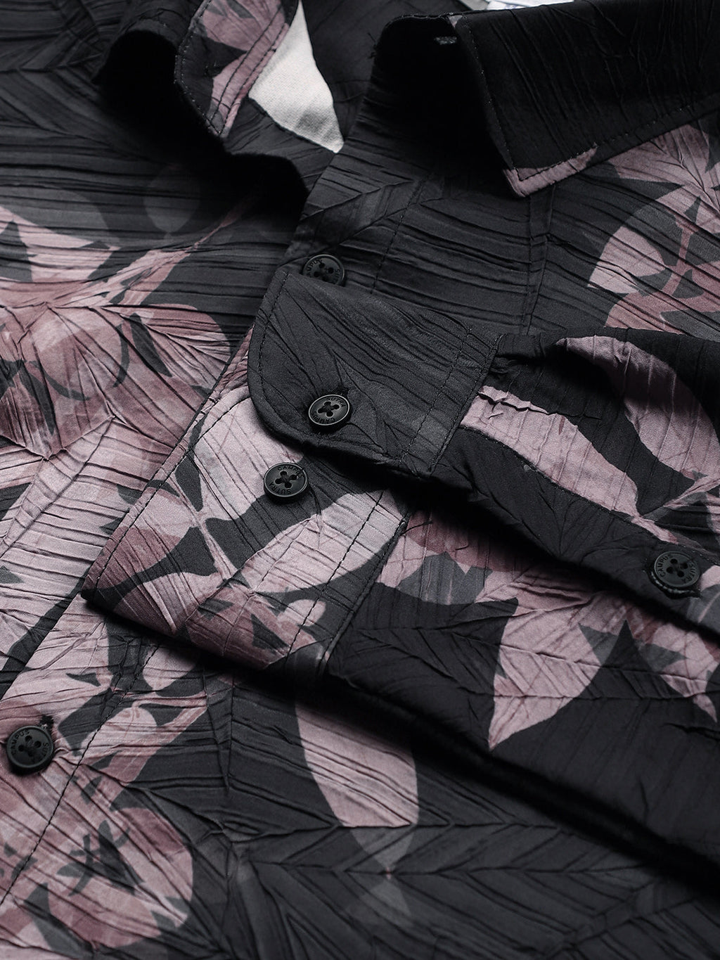 Imprinted Foliage Textured Shirt