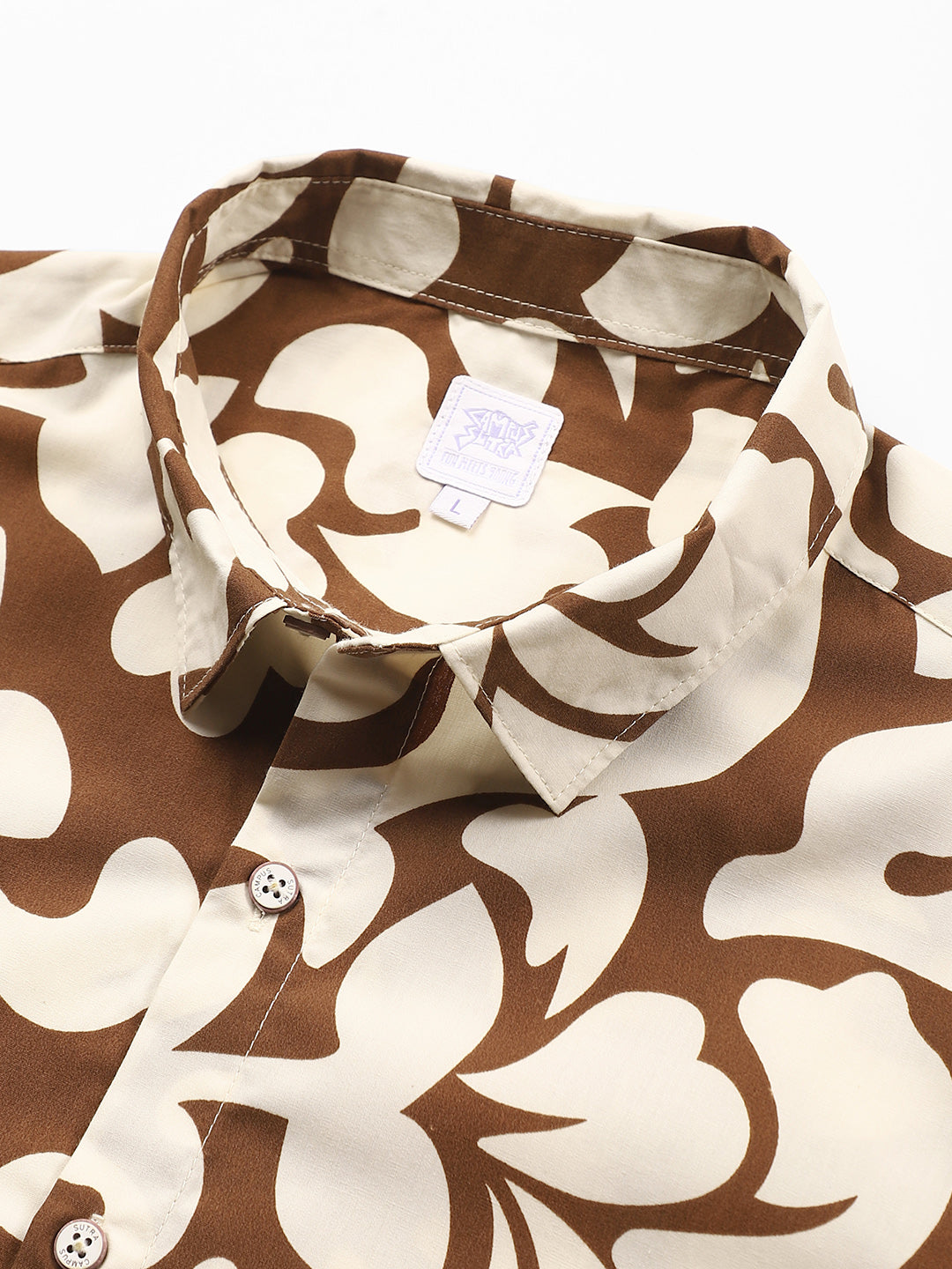 Contrast-Botanics Imprint Shirt