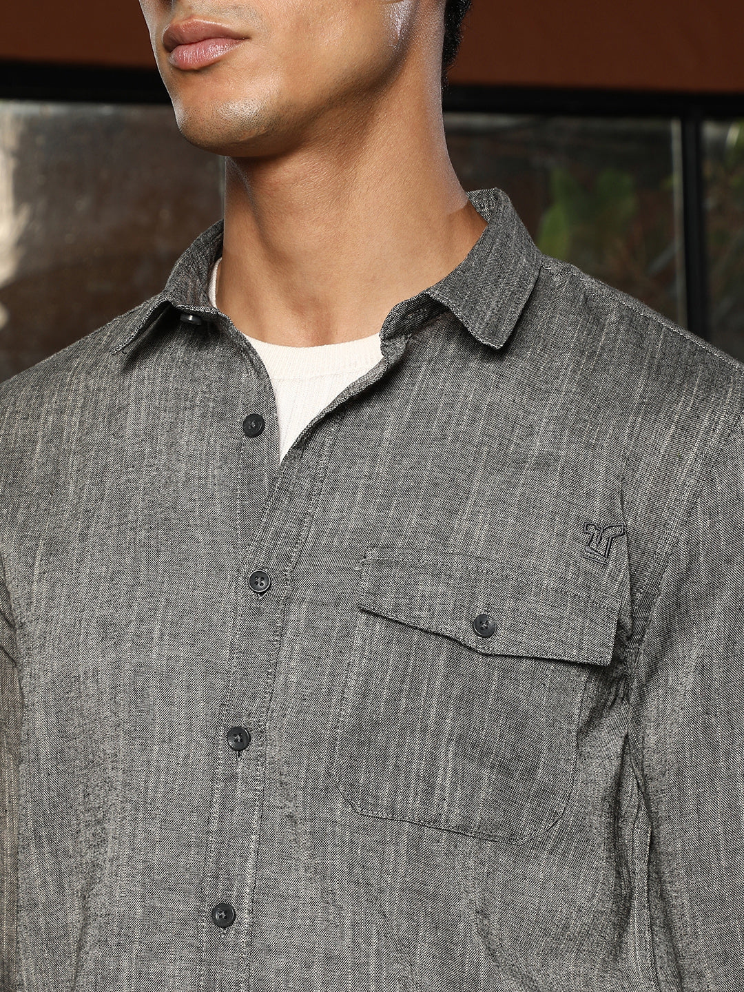 Thread-Jacquard Shirt