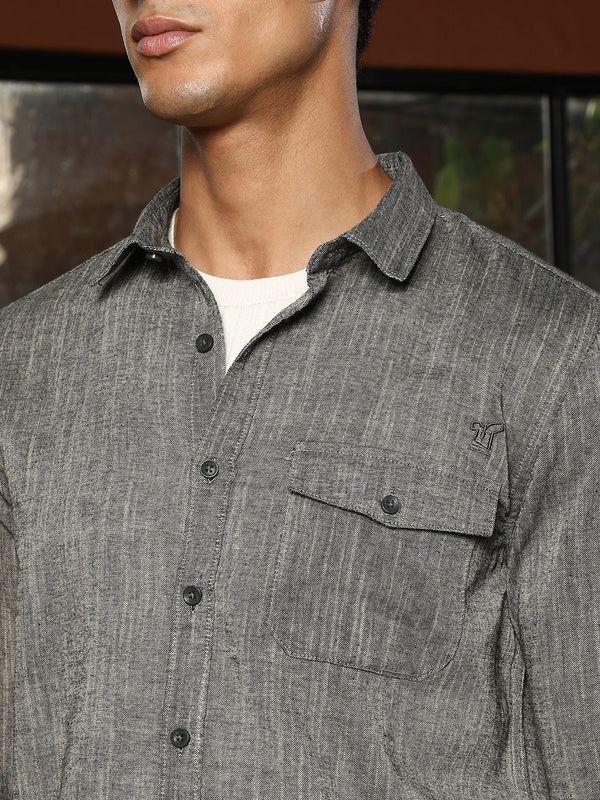 Thread-Jacquard Shirt