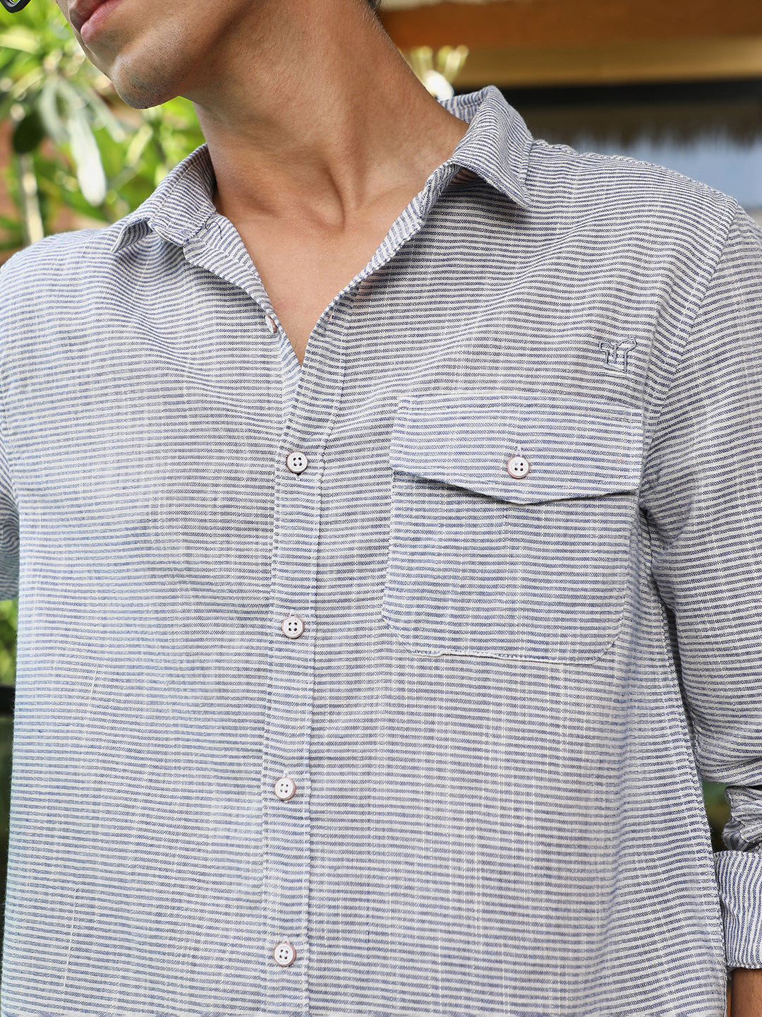 Candy-Stripe Jacquard Shirt