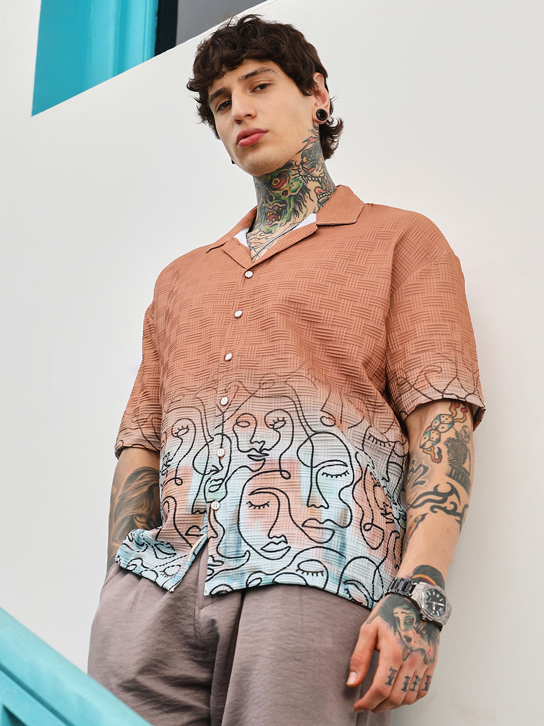 Faces-Ombre Oversized Shirt