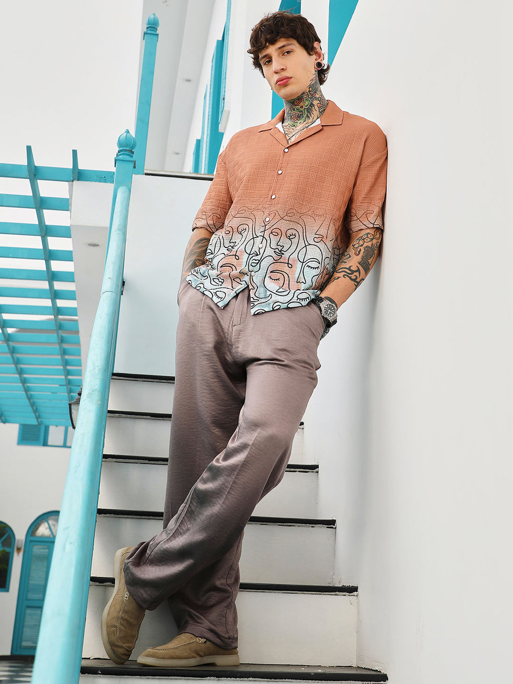 Faces-Ombre Oversized Shirt