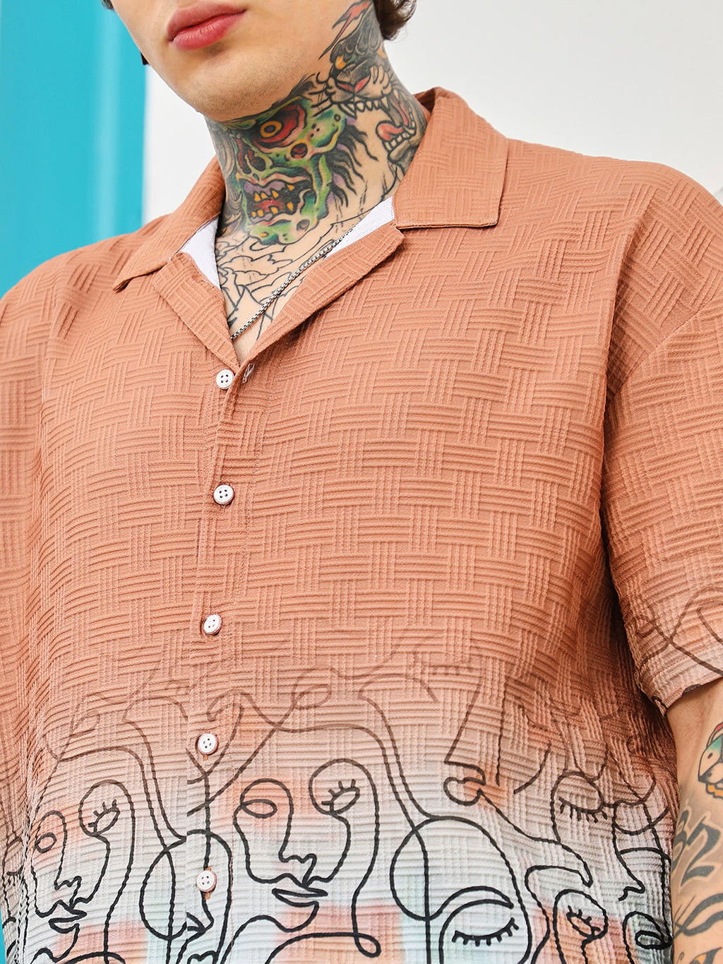 Faces-Ombre Oversized Shirt