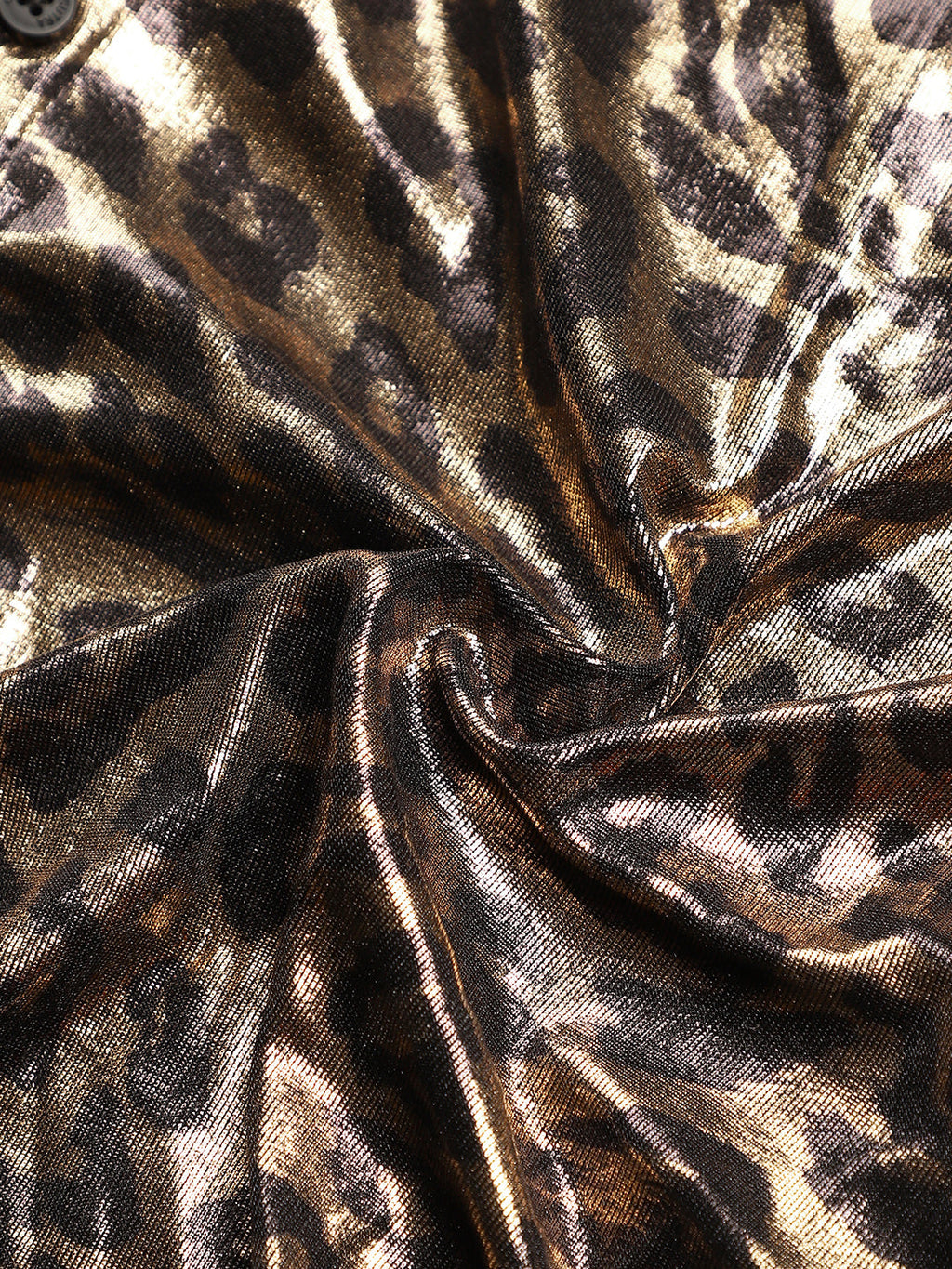 Metallic-Cheetah Velvet Shirt