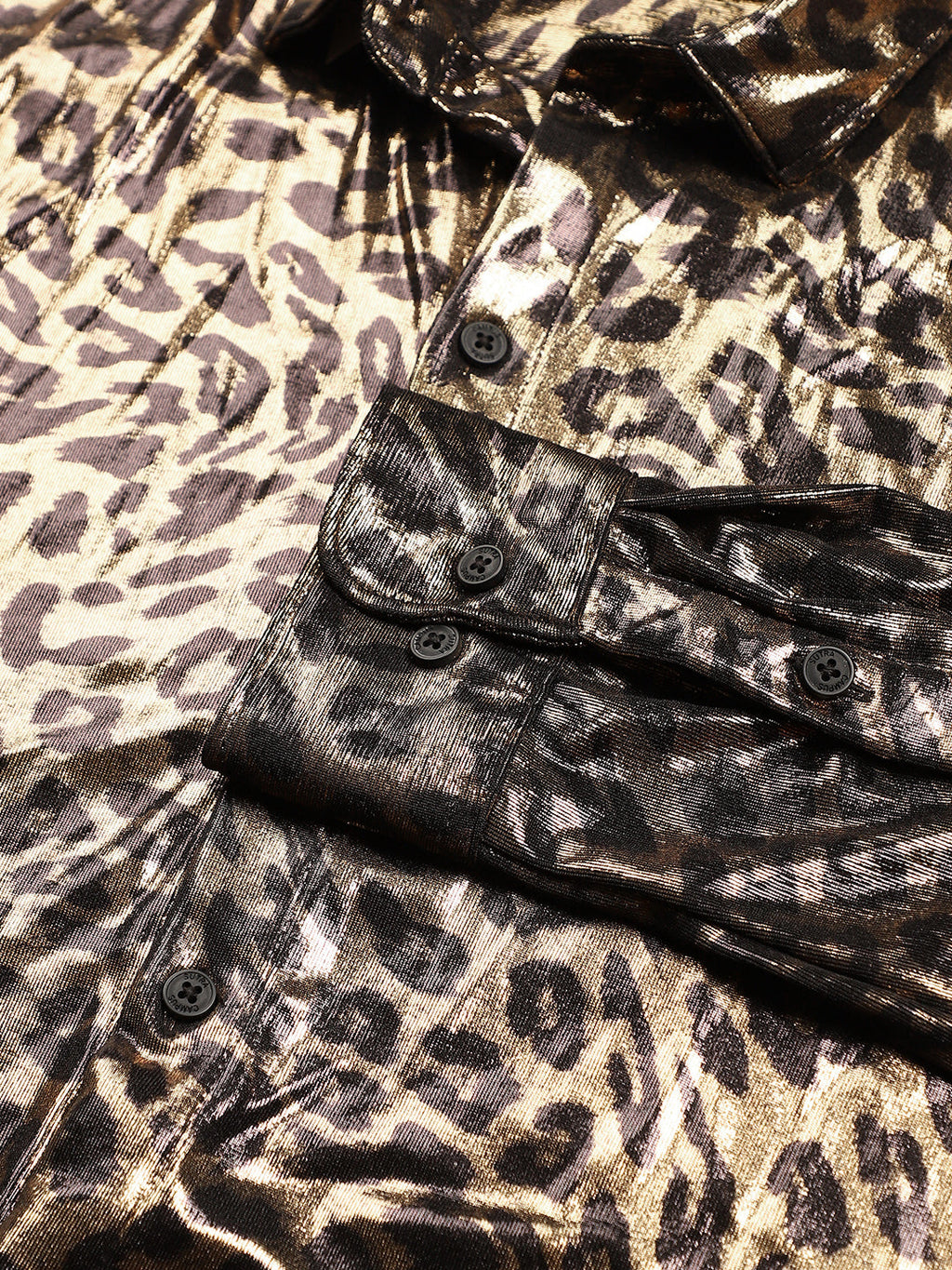 Metallic-Cheetah Velvet Shirt