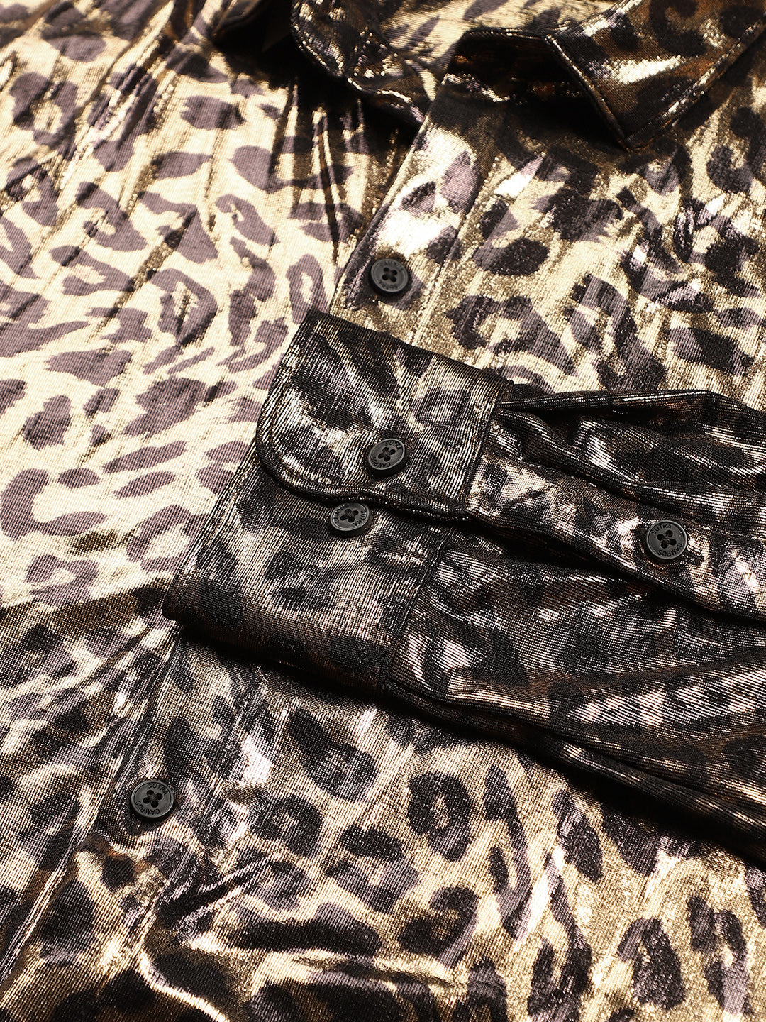 Metallic-Cheetah Velvet Shirt