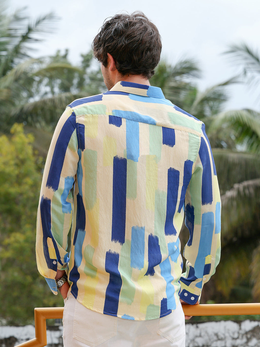 Pigment-Strokes Imprint Shirt