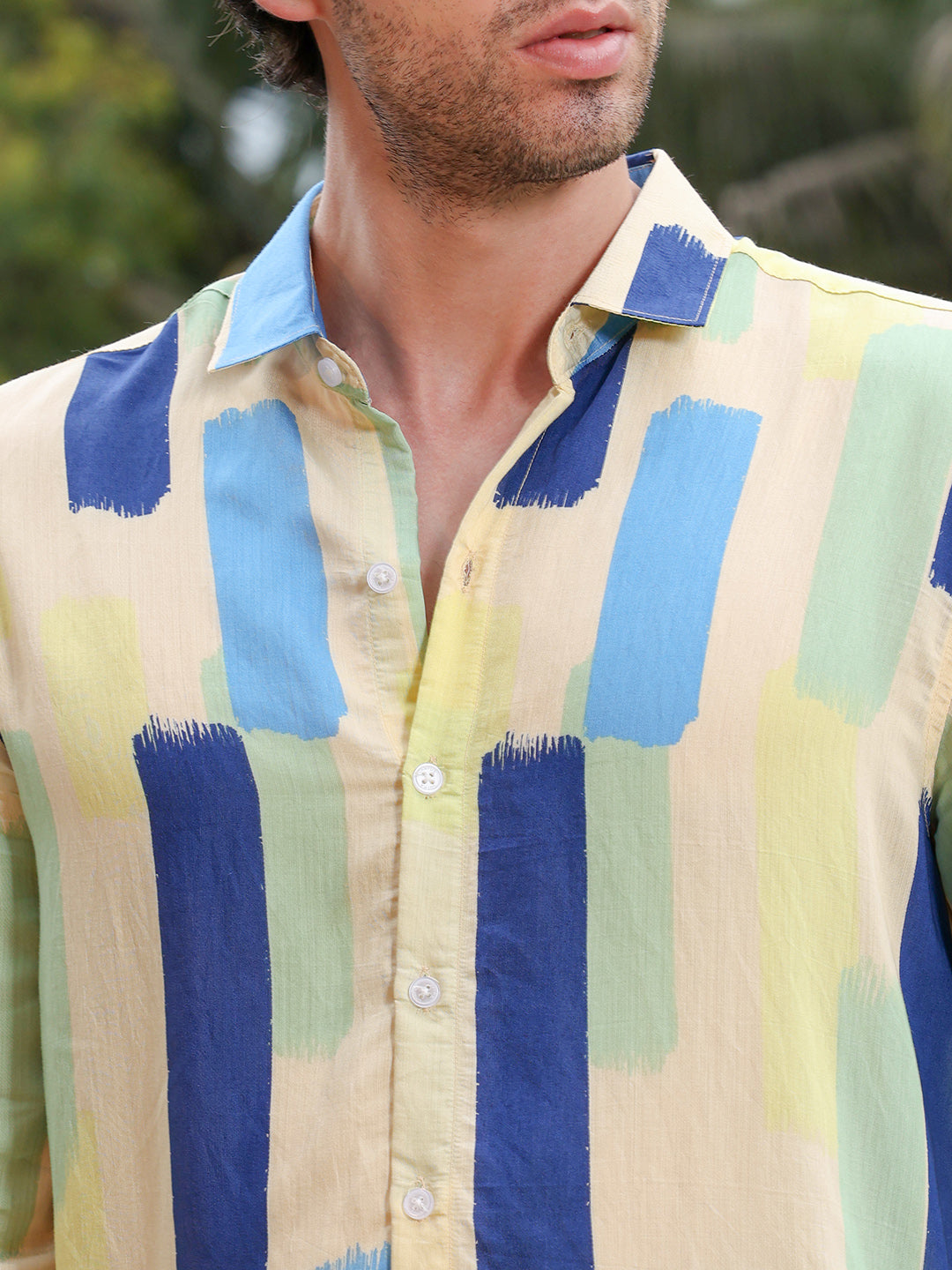 Pigment-Strokes Imprint Shirt