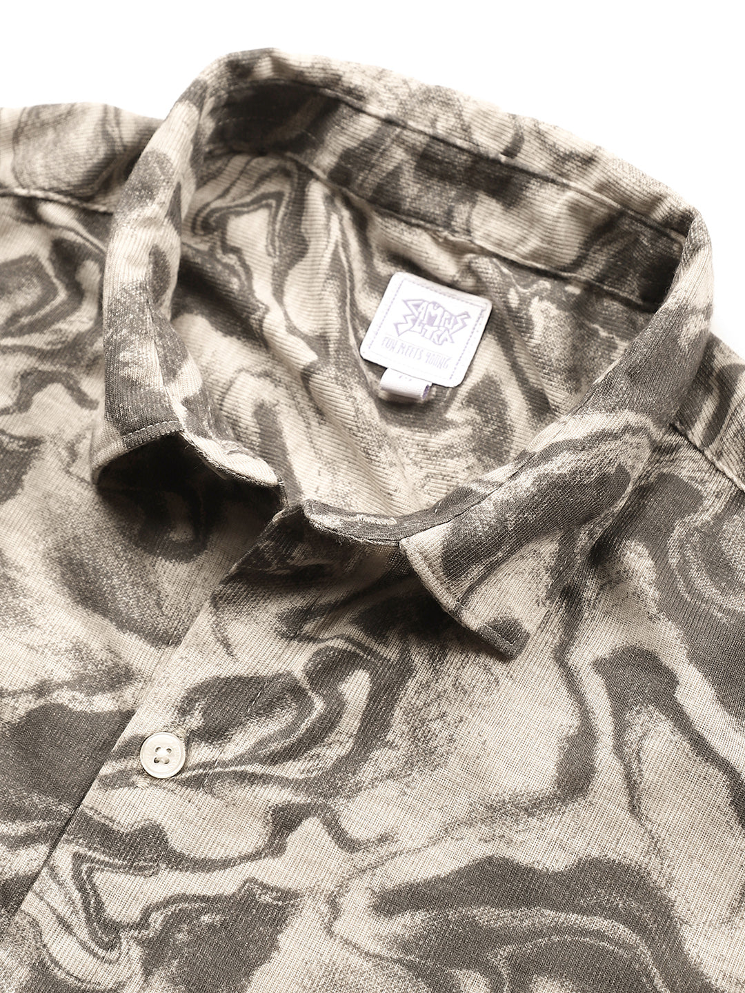 Fluid-Marble Textured Shirt