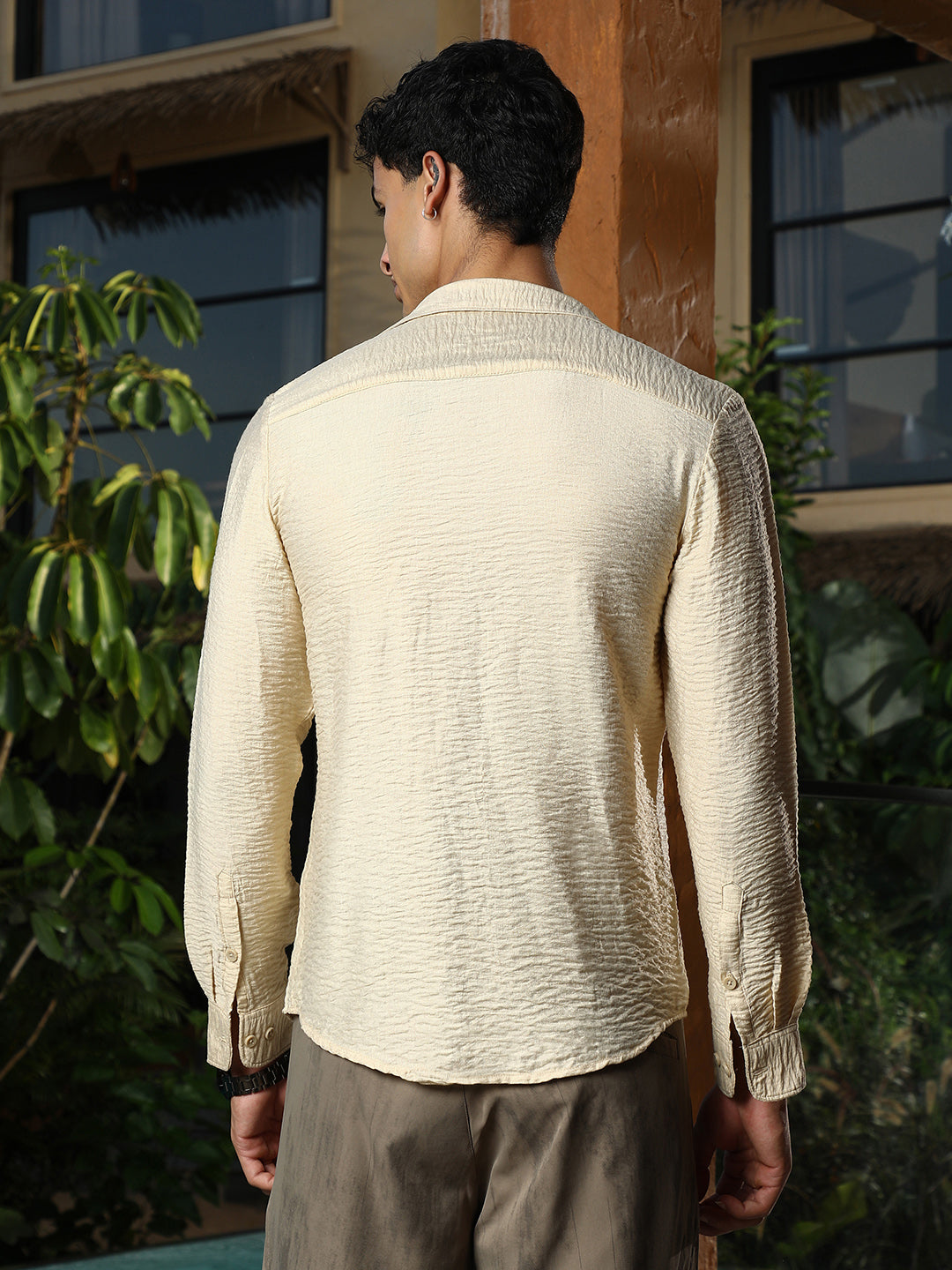 Solid Creased-Tactile Shirt