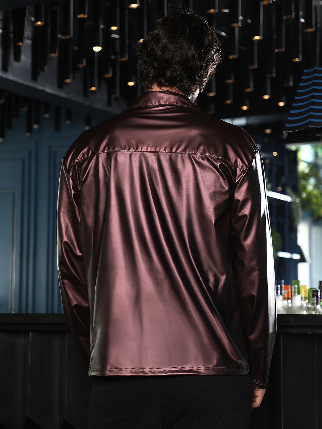 Single-Breasted Sheen Shirt