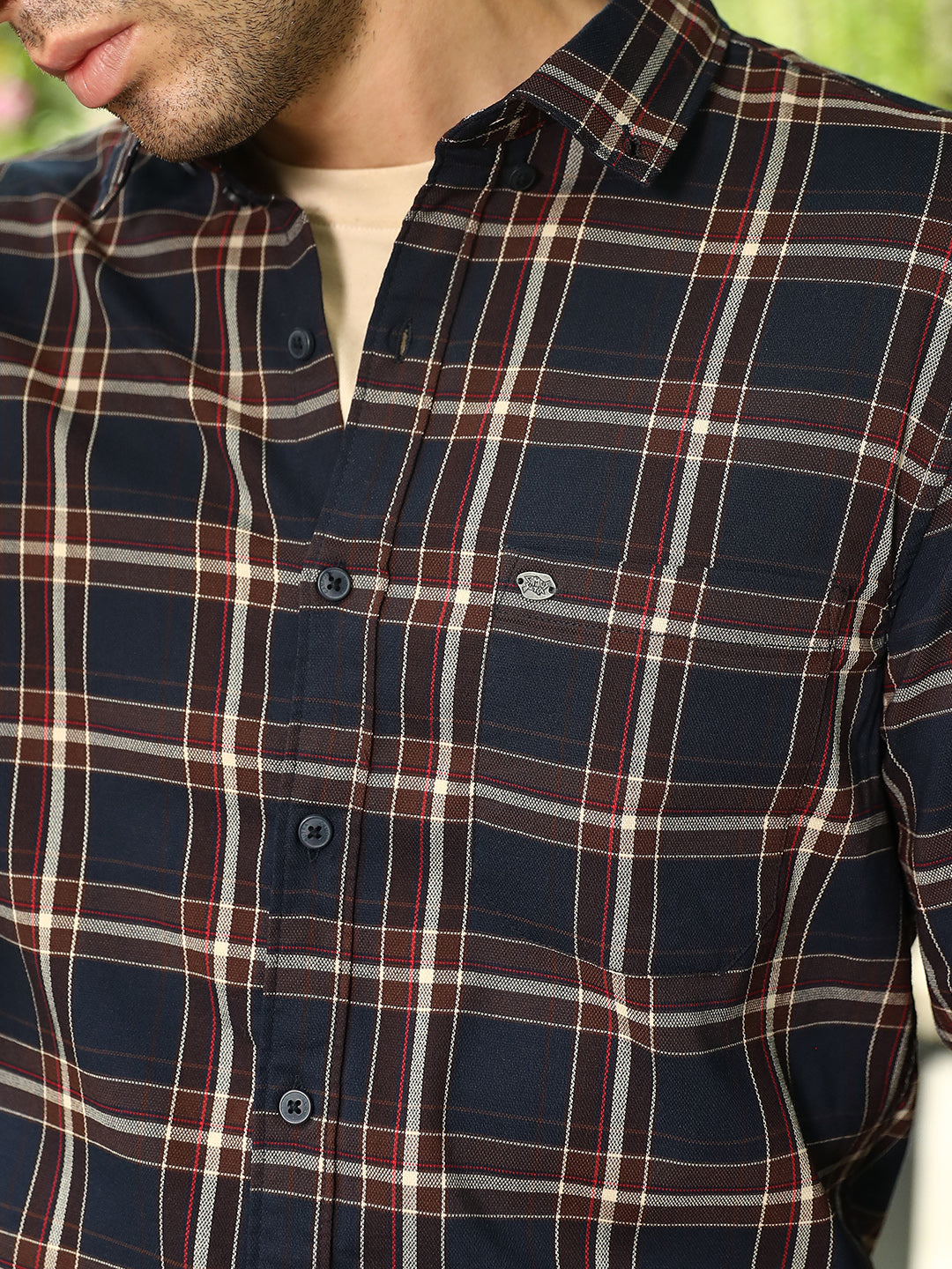 Button-Down Tartan-Plaid Shirt