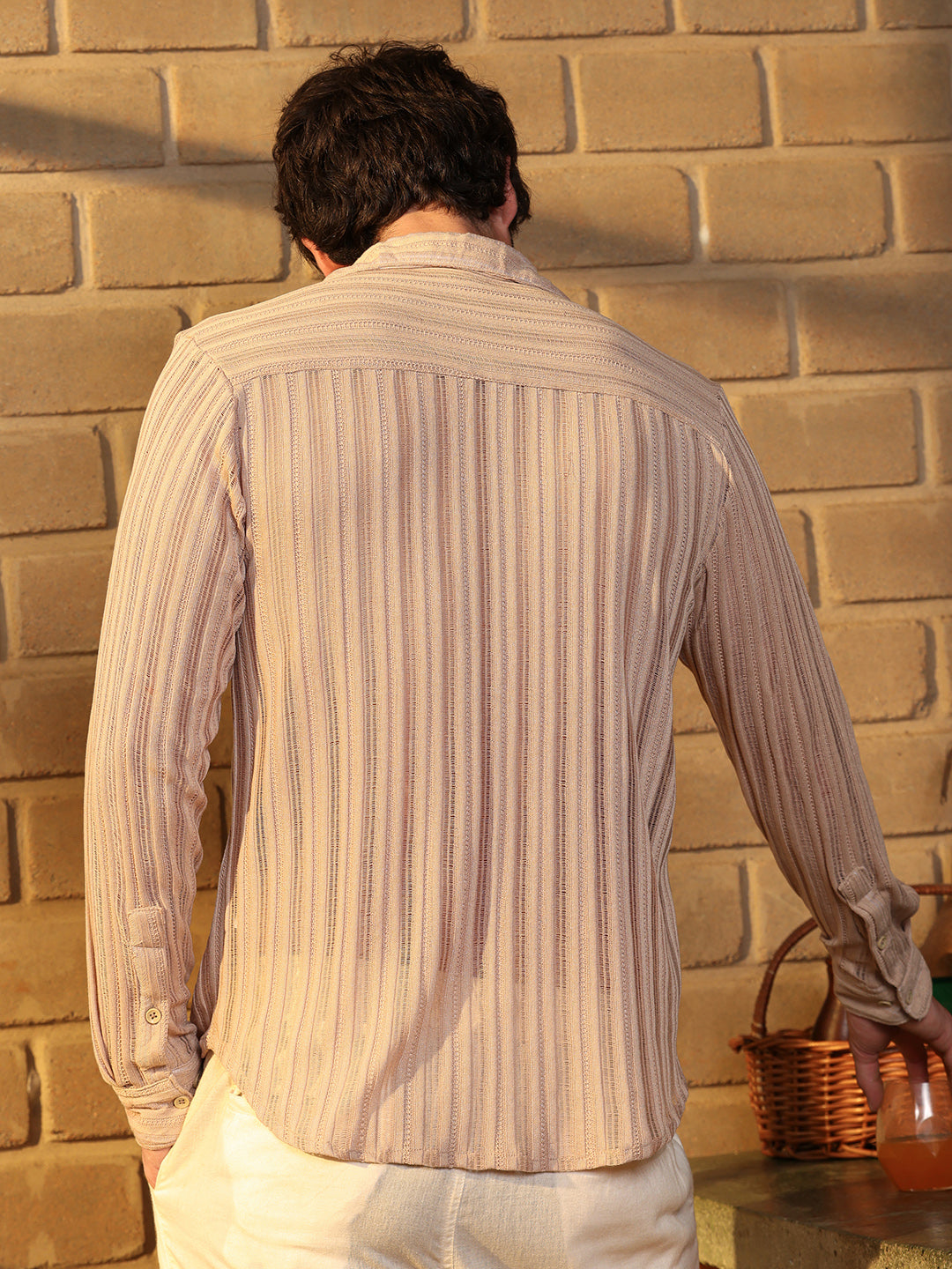 Panel Jacquard-Knit Shirt