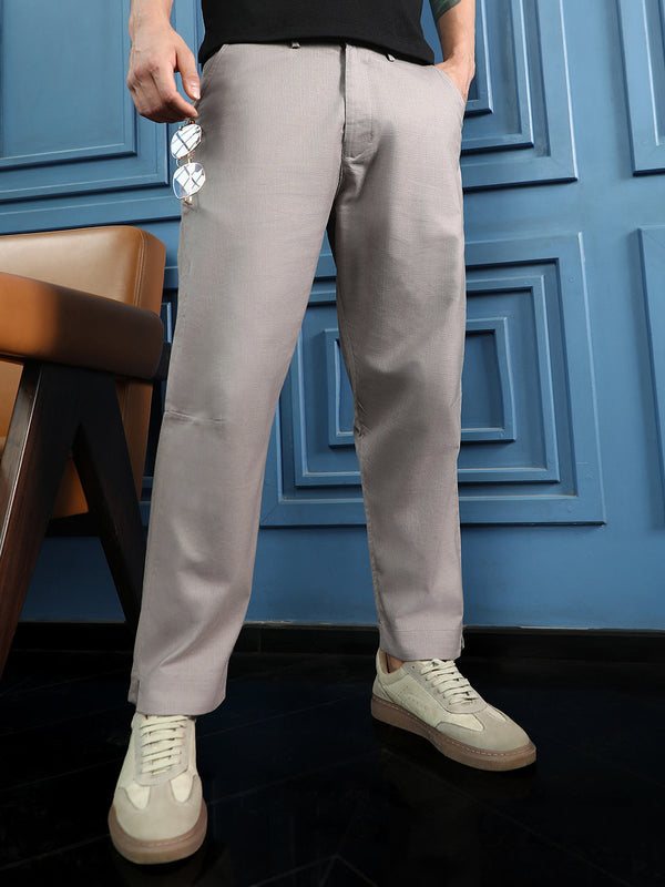 Linen-Blend Chino Trousers