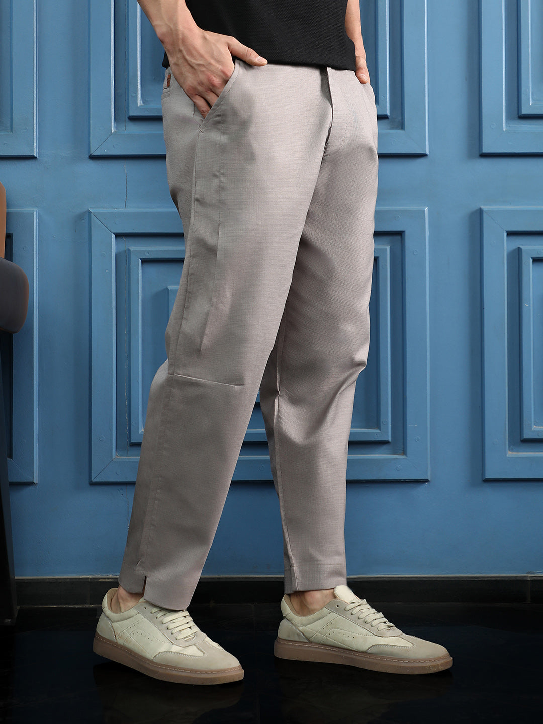 Linen-Blend Chino Trousers